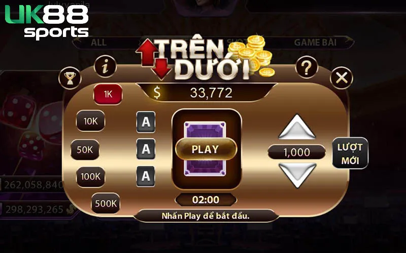 Game Trên Or Dưới Uk88